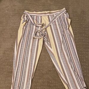 NYC Patterned Beige and Brown Fabric